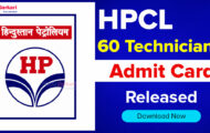 HPCL Recruitment 2023 – 60 Technician Admit Card Released