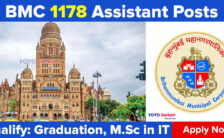BMC Recruitment 2023 – Opening for 1178 Assistant Posts | Apply Online