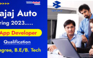Bajaj Auto Recruitment 2023 – Opening for Various App Developer Posts | Apply Online