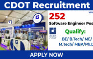 CDOT Recruitment 2023 – Opening for 252 Software Engineer Posts | Apply Online