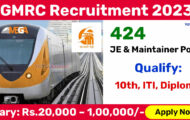 GMRC Recruitment 2023 – Opening for 424 JE & Maintainer Posts | Apply Online