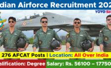 IAF Recruitment 2023 – Opening for 276 AFCAT Posts | Apply Online