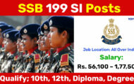 SSB Recruitment 2023 – Opening for 199 SI Posts | Apply Online