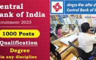 Central Bank of India Recruitment 2023 – Opening for 1000 Manager Posts | Apply Online