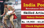 India Post Recruitment 2023 – Opening for Various Skilled Artisan Posts | Apply Offline