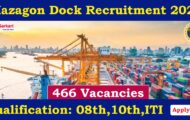 Mazagon Dock Recruitment 2023 – Opening for 466 Trade Apprentice Posts | Apply Online
