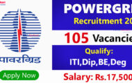 Powergrid Recruitment 2023 – Opening for 105 Apprentice Posts | Apply Online