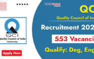 QCI Recruitment 2023 – Opening for 553 Examiner of Patents & Designs Posts | Apply Online