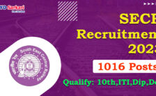 SECR Recruitment 2023 – Opening for 1016 JE, Technician Posts | Apply Online