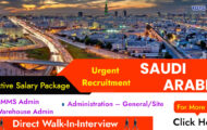 Saudi Arabia Recruitment 2023 – Openings for Various Admin Posts | Walk-In-Interview