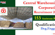 CWC Recruitment 2023 – Opening for 153 Technical Assistant Posts | Apply Online