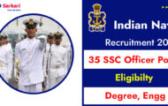 Indian Navy Recruitment 2023 – Opening for 35 SSC Officer Posts | Apply Online
