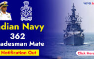 Indian Navy Recruitment 2023 – Opening for 362 Tradesman Mate Posts | Apply Online