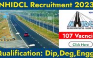 NHIDCL Recruitment 2023 – Opening for 107 Secretary Posts | Apply Online