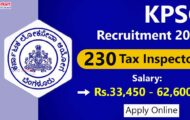 KPSC Recruitment 2023 – Opening for 230 Commercial Tax Inspectors Posts | Apply Online