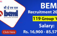 BEML Recruitment 2023 – 119 Group ‘C’ Posts | Apply Online