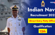 Indian Navy Recruitment 2023 – Opening for Various Direct Entry Petty Officer Posts | Apply Offline