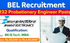 BEL Recruitment 2023 – Opening for 232 Probationary Engineer Posts | Apply Online