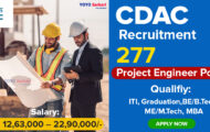 CDAC Recruitment 2023 – Opening for 277 Project Engineer Posts | Apply Online