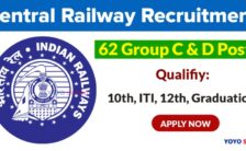 Central Railway Recruitment 2023 – Opening for 62 Group C & D Posts | Apply Online