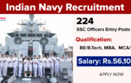 Indian Navy Recruitment 2023 – Opening for 224 SSC Officers Entry Posts | Apply Online