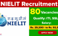 NIELIT Recruitment 2023 – Opening for 80 Lab Assistant, Helper Posts | Apply Online