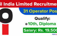 Oil India Limited Recruitment 2023 – Opening for 31 Operator Posts | Walk-In-Interview